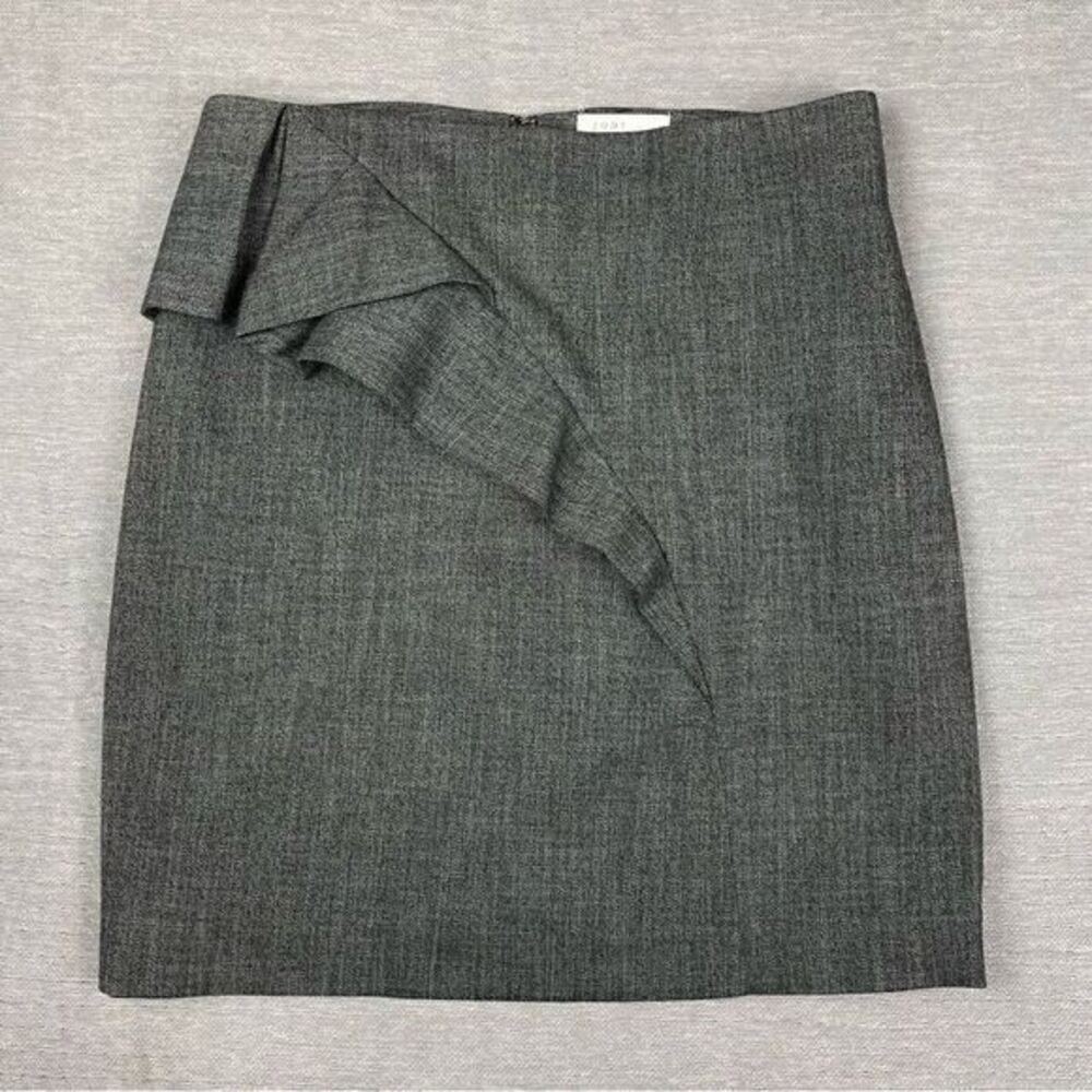 Jodi Arnold The Limited Gray Ruffled Short Pencil Skirt Women’s Size 4